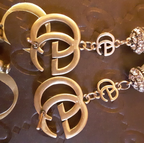 GUCCI Multi Color Stone Pearl Drop Earrings! - Picture 4 of 5